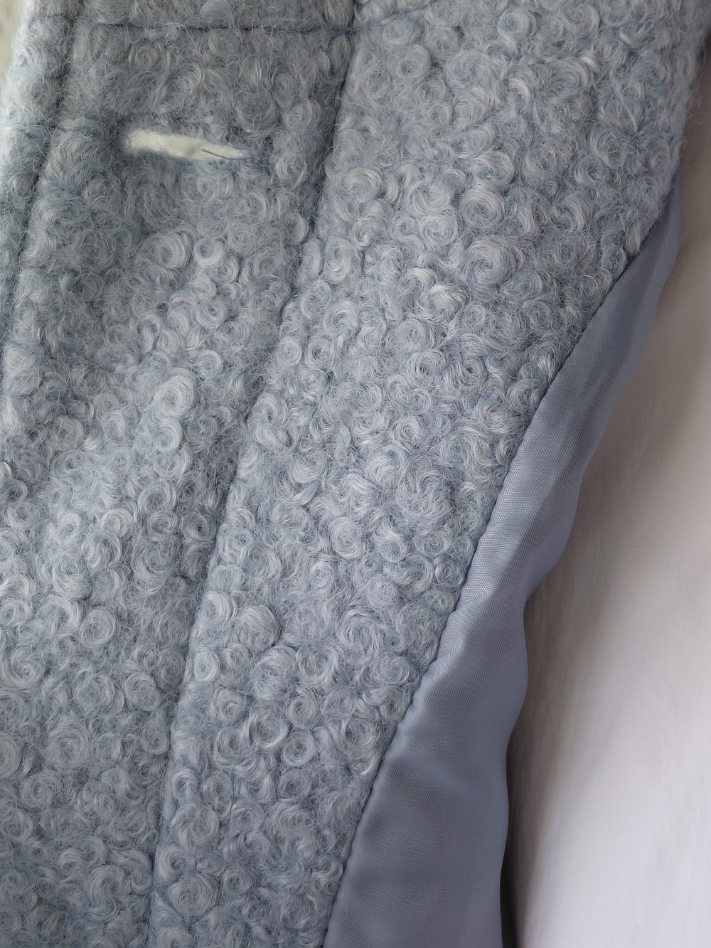 ​NWT Below Zero by Rothschild Light Blue Boucle Faux Wool Jacket Coat Size M - Picture 11 of 16
